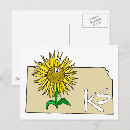 Kansas Sunflower Briefkaart (Voorkant / Achterkant)