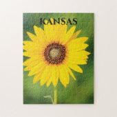 Kansas Sunflower closeup Legpuzzel (Verticaal)