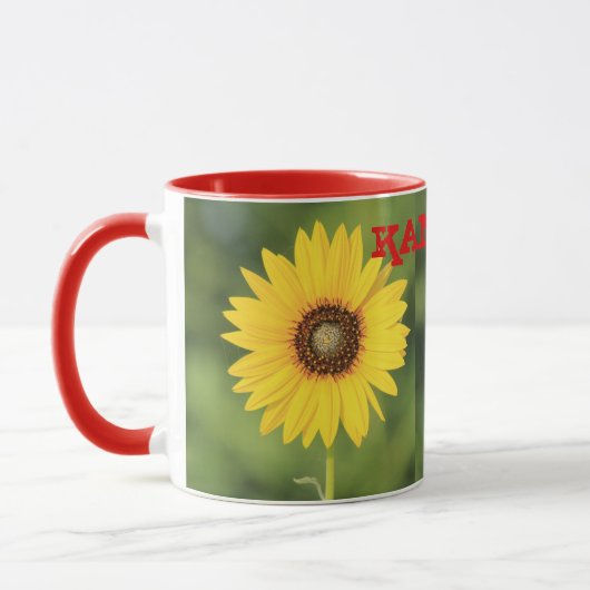 Kansas Sunflower Coffee Mok/Cup Mok (Links)