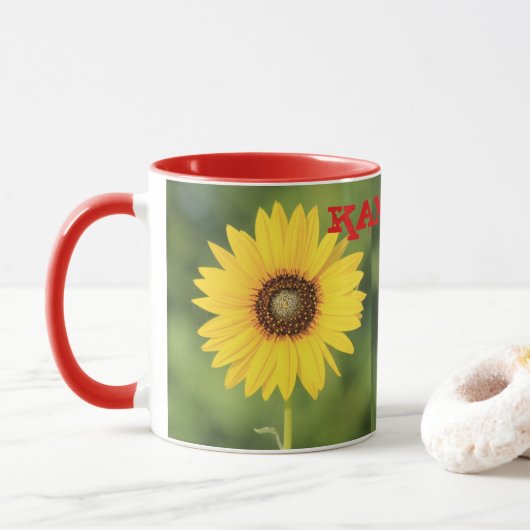 Kansas Sunflower Coffee Mok/Cup Mok (Met donut)
