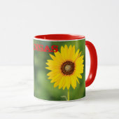 Kansas Sunflower Coffee Mok/Cup Mok (Voorkant rechts)