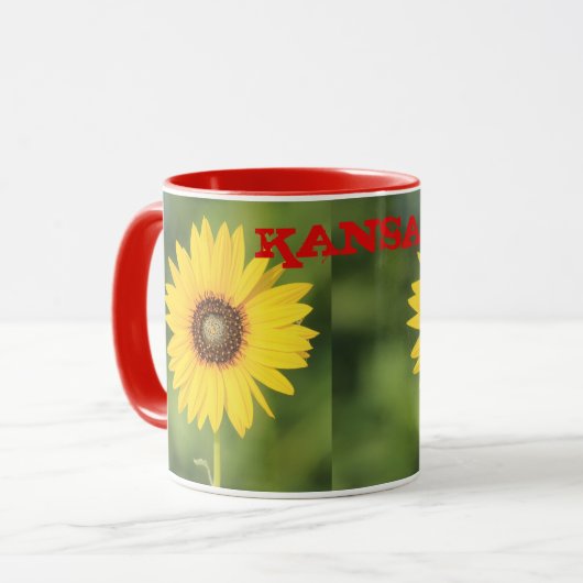 Kansas Sunflower Coffee Mok/Cup Mok (Voorkant links)