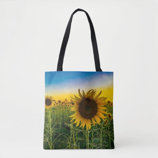 Kansas Sunflower Field Tote Bag (Voorkant)