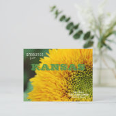 Kansas Sunflower Greetings Briefkaart (Staand voorkant)