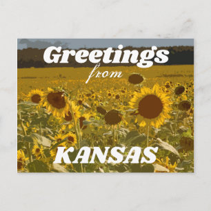 Kansas Sunflower Greetings Briefkaart