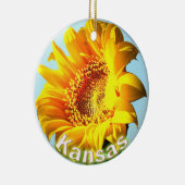 Kansas Sunflower Keramisch Ornament (Rechts)