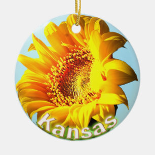 Kansas Sunflower Keramisch Ornament