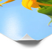 Kansas Sunflower met een monboogvlindercloseup Foto Afdruk (Hoek)