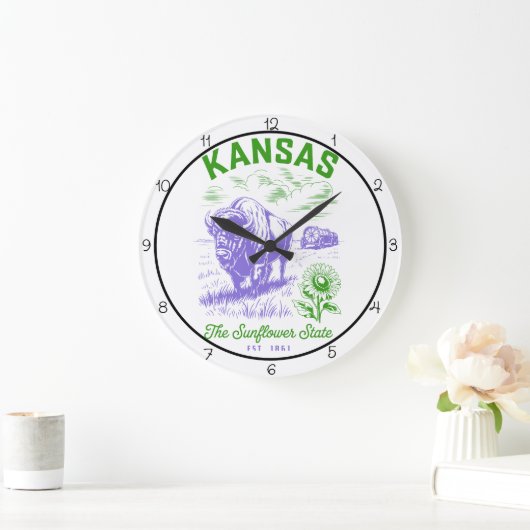 Kansas Sunflower State Bizon Grote Klok (Huis)