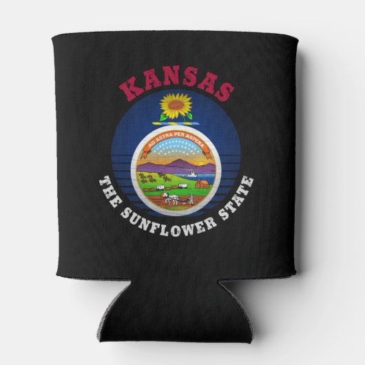 KANSAS SUNFLOWER STATE FLAG BLIKJESKOELER (Achterkant)