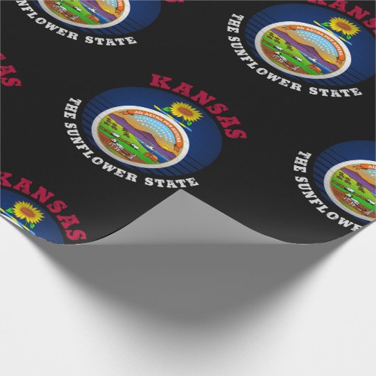 KANSAS SUNFLOWER STATE FLAG CADEAUPAPIER (Hoek)