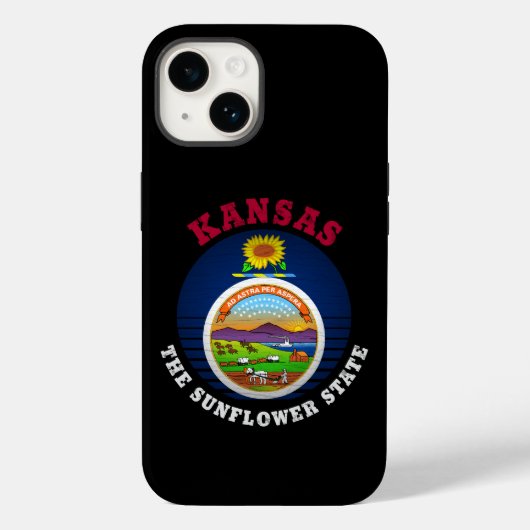KANSAS SUNFLOWER STATE FLAG Case-Mate iPhone CASE (Achterkant)