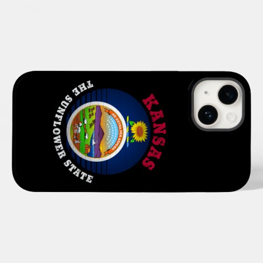 KANSAS SUNFLOWER STATE FLAG Case-Mate iPhone CASE (Achterkant (horizontaal))