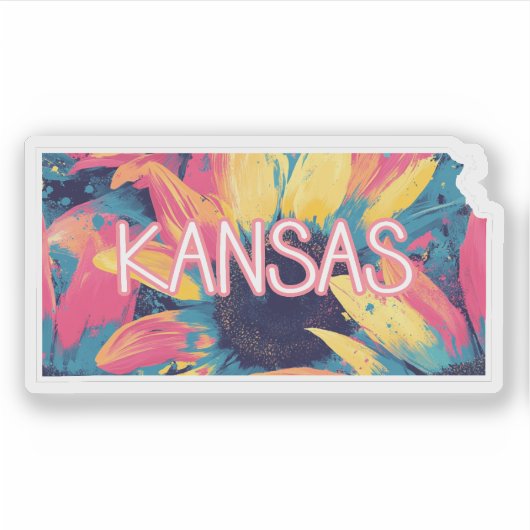 Kansas Sunflower Sticker (Voorkant)
