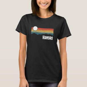 Kansas Sunset 80s Retro Summer State Verenigde St T-shirt