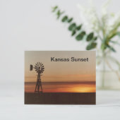 Kansas sunset briefkaart (Staand voorkant)