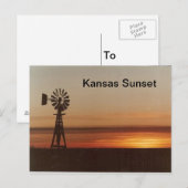 Kansas sunset briefkaart (Voorkant / Achterkant)