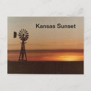 Kansas sunset briefkaart