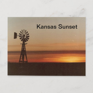 Kansas sunset briefkaart