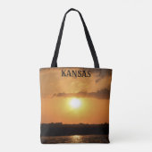 Kansas Sunset Canvas tas (Achterkant)