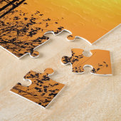 Kansas Sunset met boerderij Windmill silhouette Ji Legpuzzel (Zijkant)