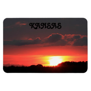 Kansas Sunset met Clouds Flexible Magnet Magneet