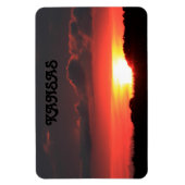 Kansas Sunset met Clouds Flexible Magnet Magneet (Verticaal)