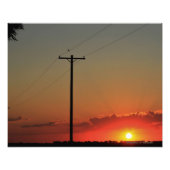 Kansas Sunset met Clouds Foto Uitbreiding Afdruk (Voorkant)