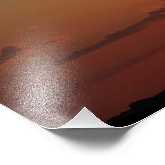 Kansas Sunset met Clouds Foto Uitbreiding Afdruk (Hoek)