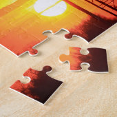 Kansas Sunset met elektriciteitsleidingen Puzzle Legpuzzel (Zijkant)