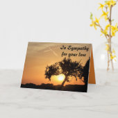 Kansas Sunset met kruis Sympathy Card Kaart (Gele Bloem)