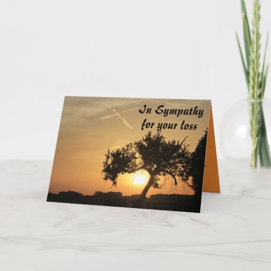 Kansas Sunset met kruis Sympathy Card Kaart (Voorkant)
