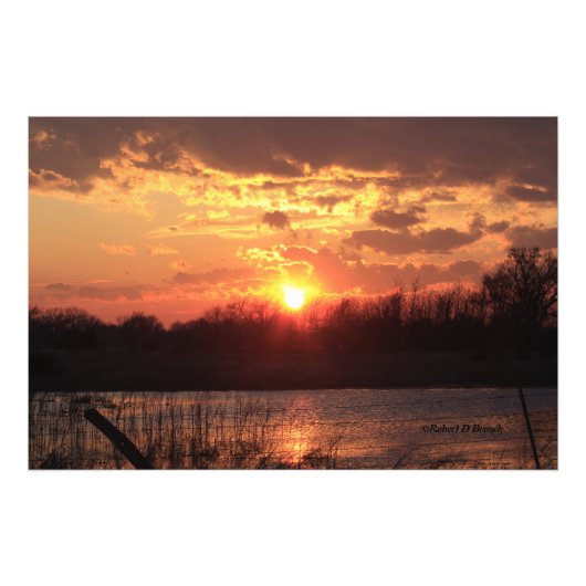 Kansas Sunset met reflectie Fotouitbreiding Foto Afdruk (Voorkant)