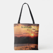 Kansas Sunset met Reflection Photo Bag. Tote Bag (Achterkant)