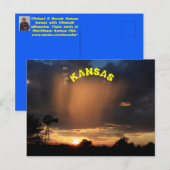 Kansas Sunset met Windmill Silhouette. briefkaart (Voorkant / Achterkant)