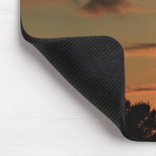 Kansas Sunset met Windmill Silhouette Muismat (Hoek)