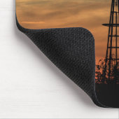 Kansas Sunset met Windmill Silhouette Muismat (Hoek)