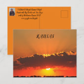 Kansas Sunset met wolken en zonnestralen Post Kaar Briefkaart (Voorkant / Achterkant)