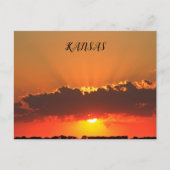 Kansas Sunset met wolken en zonnestralen Post Kaar Briefkaart (Voorkant)