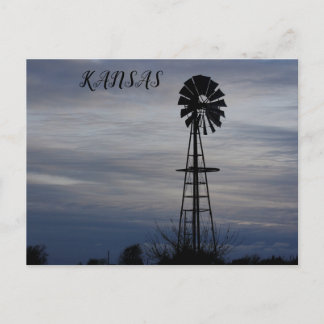 Kansas Sunset met wolken Post Kaart