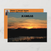 Kansas Sunset reflectie. briefkaart. Briefkaart (Voorkant / Achterkant)
