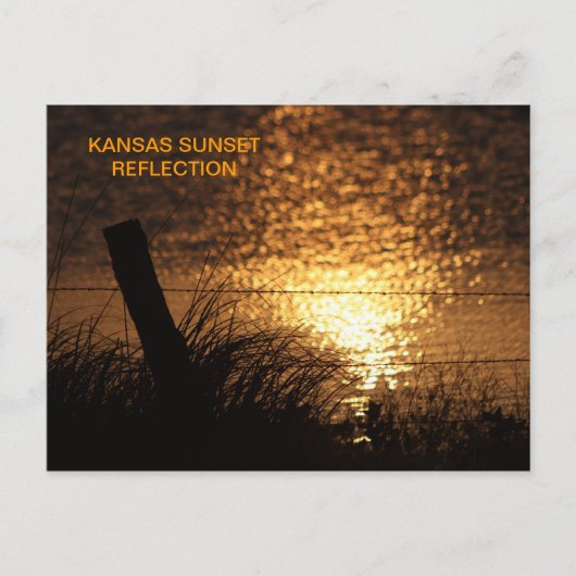 KANSAS SUNSET REFLECTION-Briefkaart Briefkaart (Voorkant)