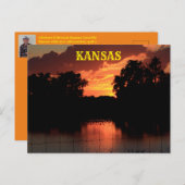 Kansas Sunset with Silhouettes, Post Kaart (Voorkant / Achterkant)