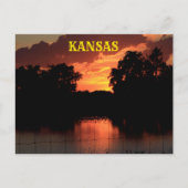Kansas Sunset with Silhouettes, Post Kaart (Voorkant)