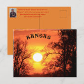 Kansas Sunset with Tree Silhouette Post Kaart (Voorkant / Achterkant)
