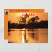 Kansas Sunset with water Reflection Post Kaart (Voorkant / Achterkant)