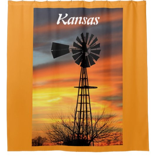 Kansas Sunset's Douchegordijn (Voorkant)