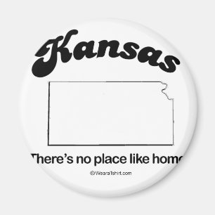 KANSAS — T-shirts en tandwielen "KANSAS STATE MO Magneet