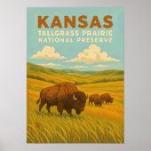 Kansas Tallgrass Prairie National Preserve V01 Poster (Voorkant)