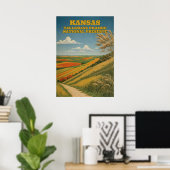 Kansas Tallgrass Prairie National Preserve V03 Poster (Thuiskantoor)